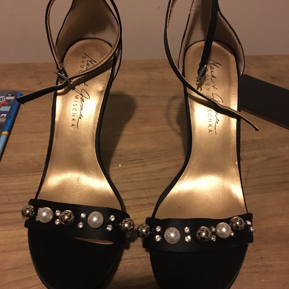 MarkandJames by Badgley Mischka black strap heel